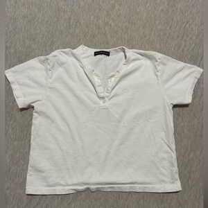 Brandy Melville white button up shirt